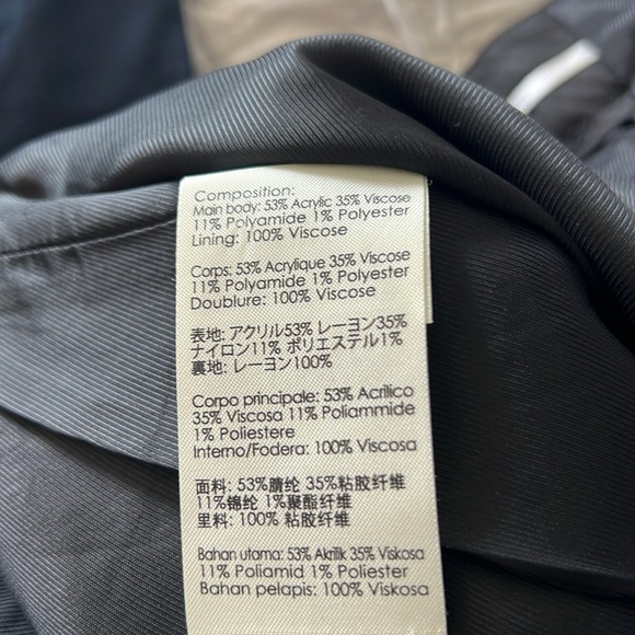 3.1 Phillip Lim Navy Blue Gold Metallic Speck Dress Pant | Size 0 - Picture 4 of 6